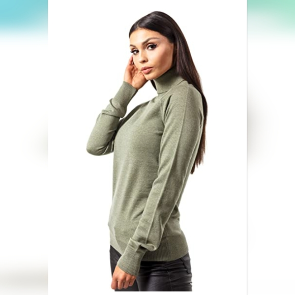 KNITTONS Women Italian Merino Wool Turtleneck Sweater Long Sleeve Pullover - XS - Picture 3 of 9